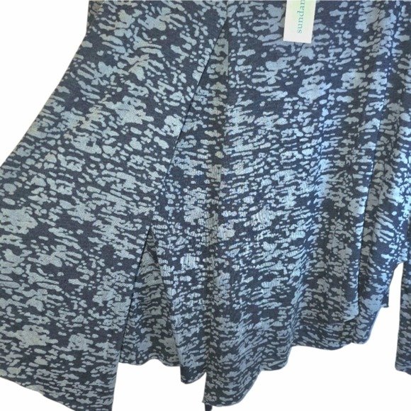 Sundance Burnout Layered Top Whitney Pullover Blue Sz Large Long Sleeve Shirt - Picture 12 of 16